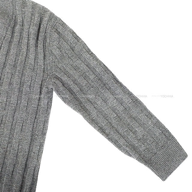 [Pre-loved] 2021AW HERMES Cardigan Women's One Button Voyage Grey Wool100% #38[LIKE NEW][Authentic]