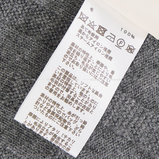 [Pre-loved] 2021AW HERMES Cardigan Women's One Button Voyage Grey Wool100% #38[LIKE NEW][Authentic]