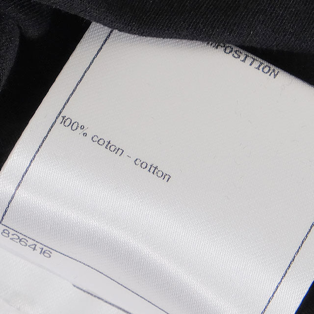 CHANEL Short sleeve t shirt Rope Button Noir (Black)/Gold Cotton #42 P56888[EXCELLENT][Authentic]