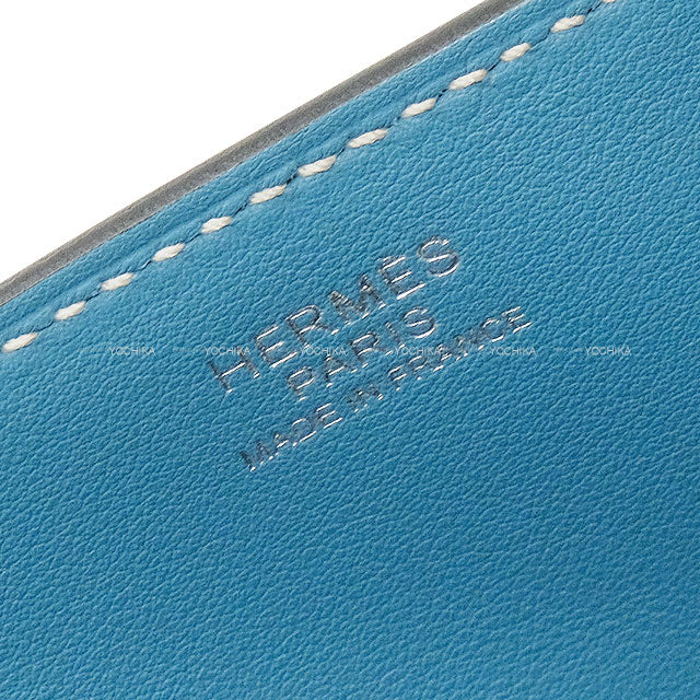 HERMES Shoulder bag Cabas New Bleu Jean Evercolor Silver HW Stamp W[EXCELLENT][Authentic]