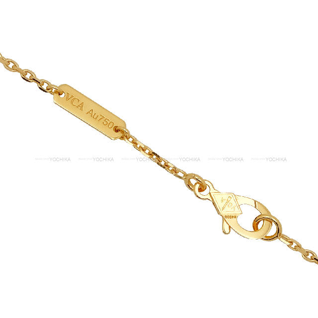 [Pre-loved] 2023 Holiday Collection Van Cleef & Arpels necklace Vintage Alhambra Pendant K18PG/Diamond/Obsidian VCARP9T000[LIKE NEW][Authentic]