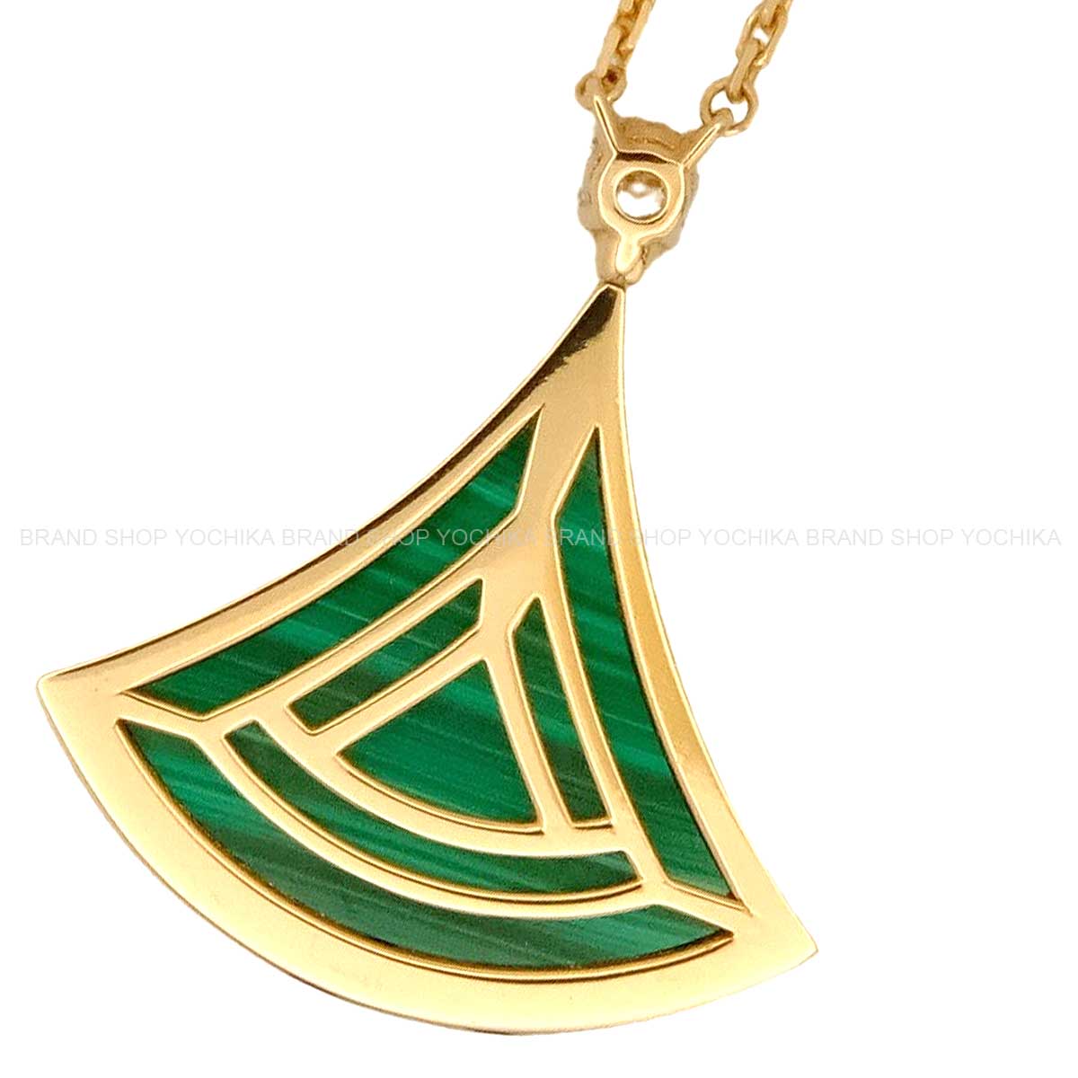 BVLGARI necklace Diva Dream Pink Gold/Green K18PG/Malachite/Pave Diamonds[EXCELLENT][Authentic]