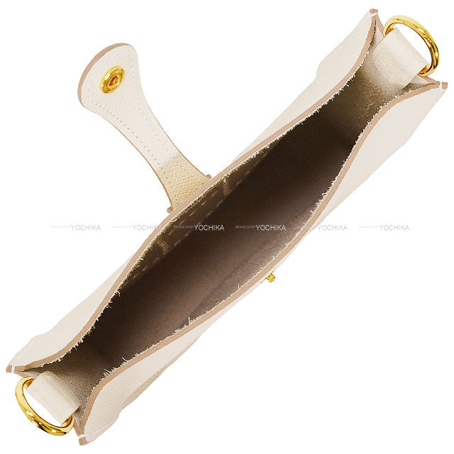 HERMES Shoulder bag Evelyne 16 TPM Sellier Craie Veau Epsom Gold HW Stamp K[BRAND NEW][Authentic]