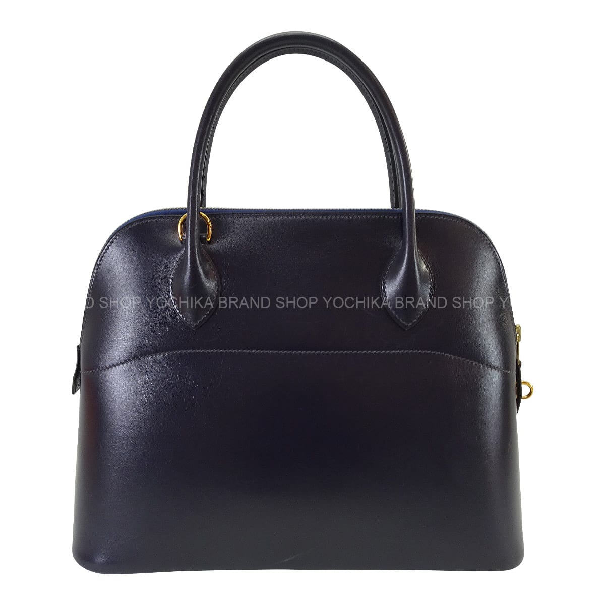 [Pre-loved] HERMES Shoulder bag Bolide31 Blue Indigo Box Calf Gold HW Stamp □A[USED A][Authentic]