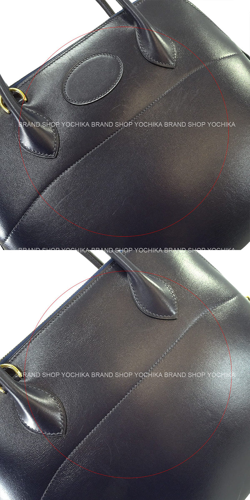 [Pre-loved] HERMES Shoulder bag Bolide31 Blue Indigo Box Calf Gold HW Stamp □A[USED A][Authentic]