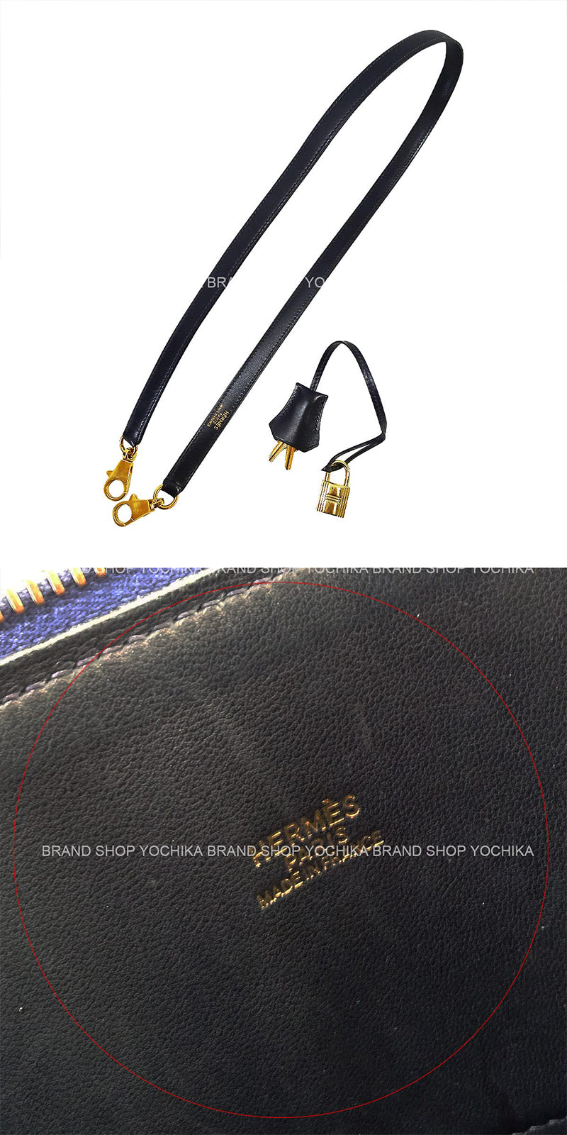 [Pre-loved] HERMES Shoulder bag Bolide31 Blue Indigo Box Calf Gold HW Stamp □A[USED A][Authentic]