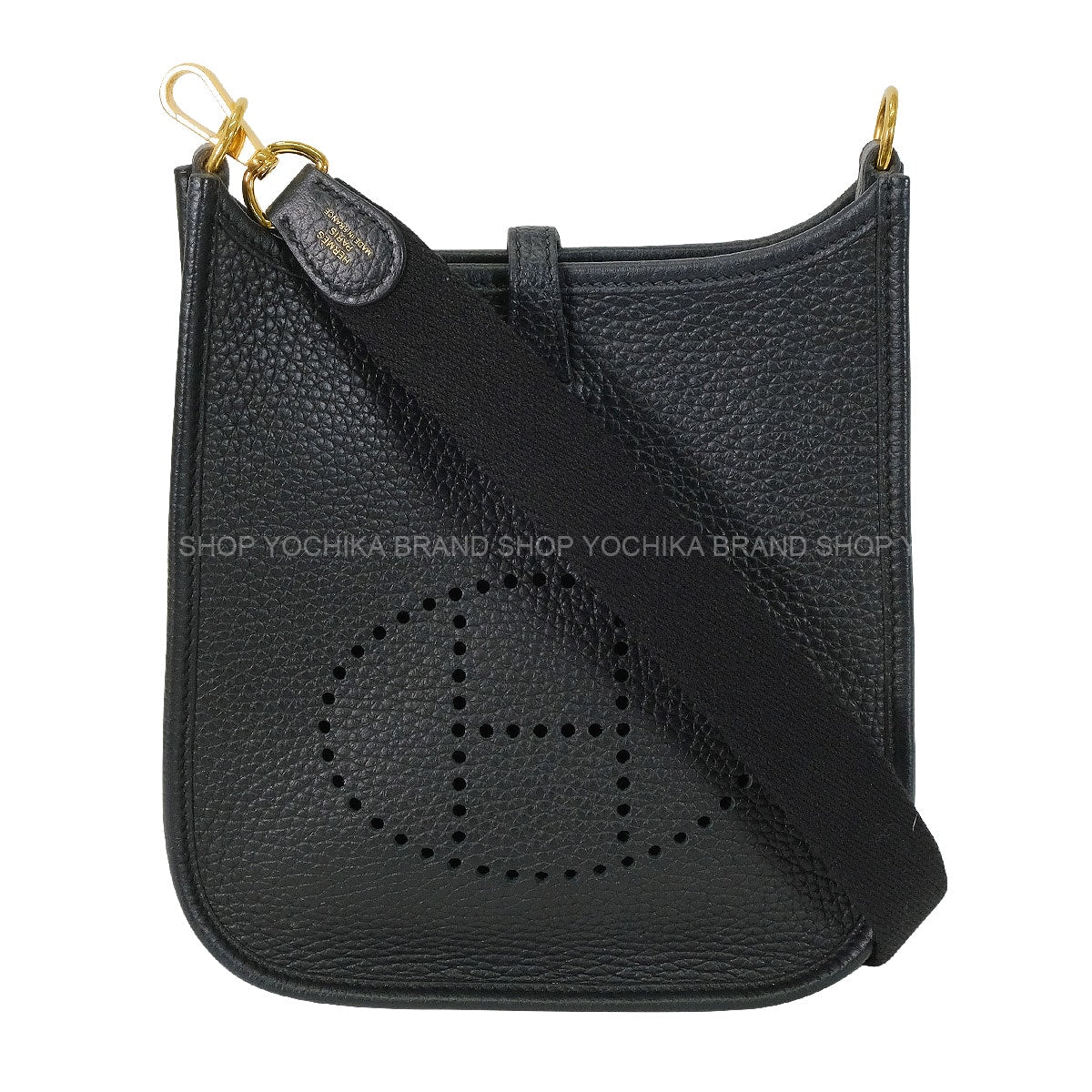 [Pre-loved] HERMES Shoulder bag Evelyne 16 TPM Noir (Black) Taurillon Clemence Gold HW Stamp W[LIKE NEW][Authentic]