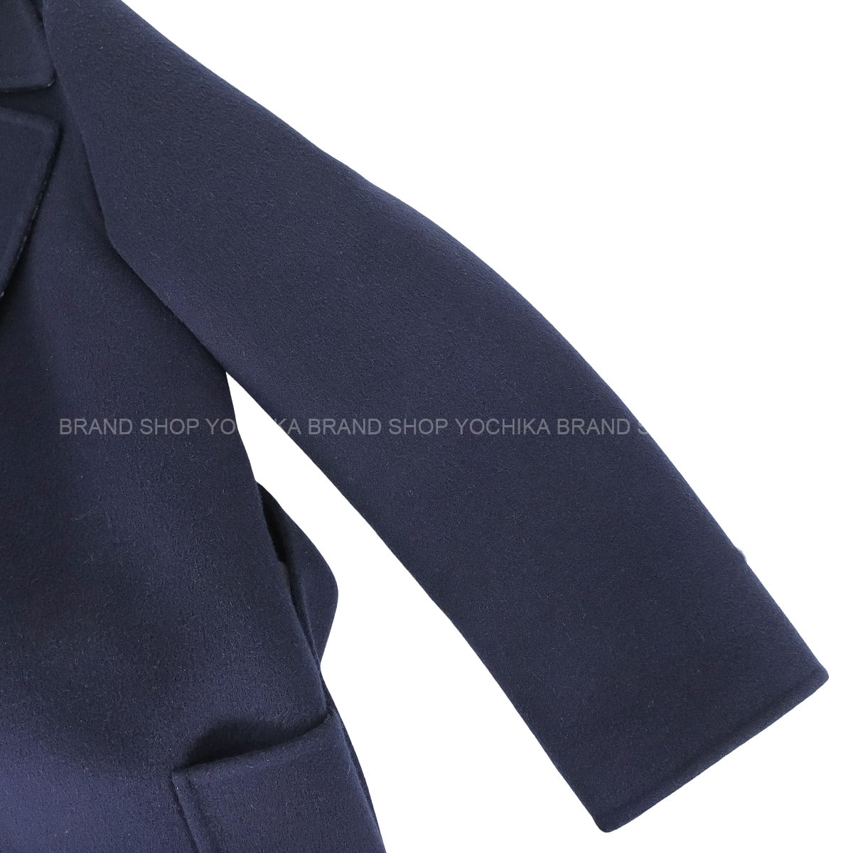 Dior Ladies Oblique Long Coat Double face with Belt Navy Virgin Wool/Silk #34 110M36A1375[BRAND NEW][Authentic]