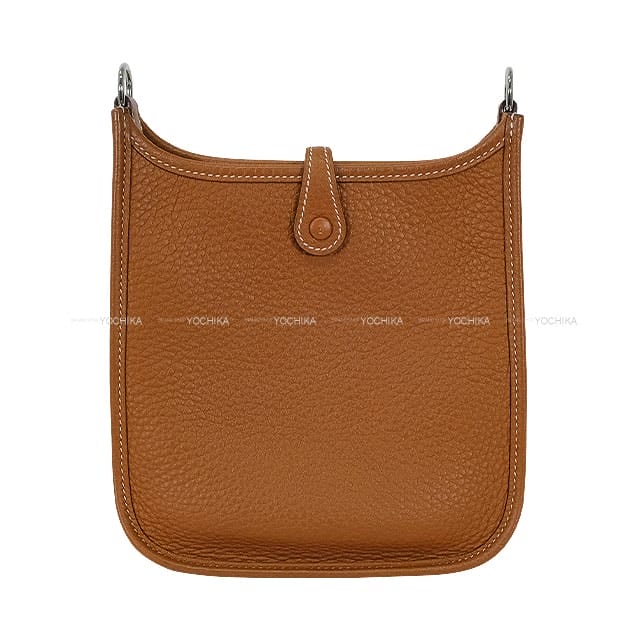 [Pre-loved] HERMES Shoulder bag Evelyne 16 TPM Gold Taurillon Clemence Silver HW Stamp U[LIKE NEW][Authentic]