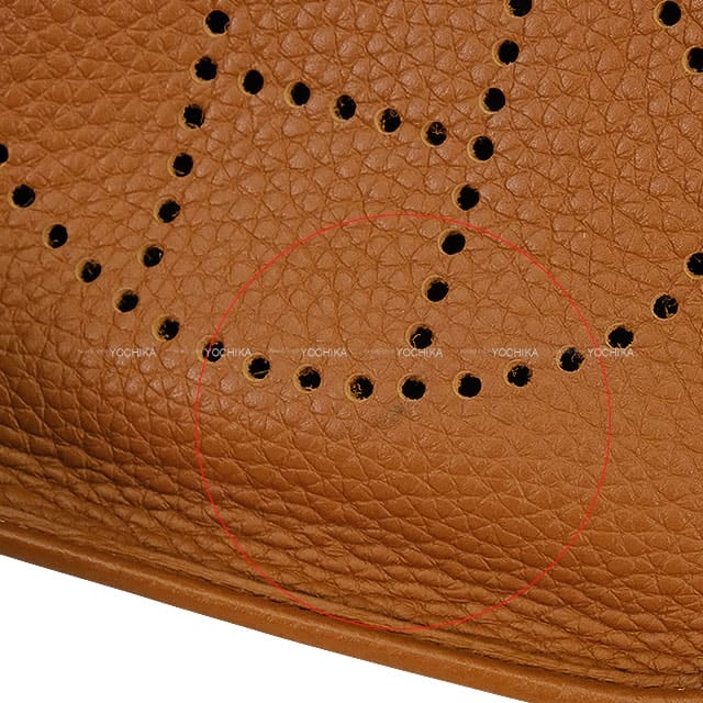 [Pre-loved] HERMES Shoulder bag Evelyne 16 TPM Gold Taurillon Clemence Silver HW Stamp U[LIKE NEW][Authentic]