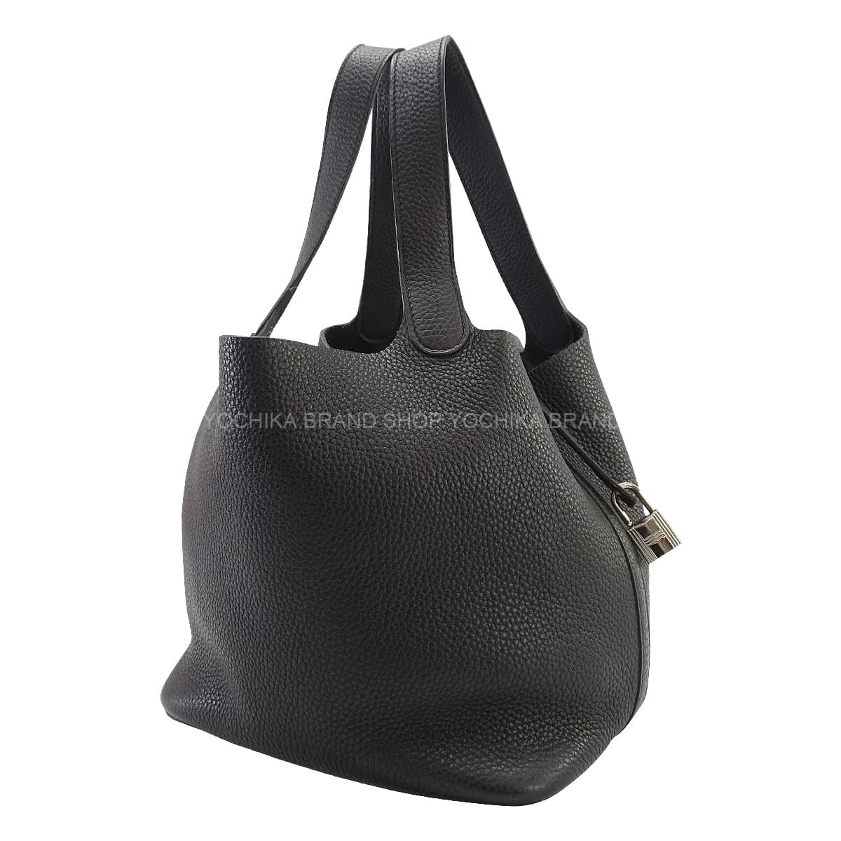 [Pre-loved] HERMES Handbag Picotin Lock 22 MM Noir (Black) Taurillon Clemence Silver HW Stamp D[LIKE NEW][Authentic]
