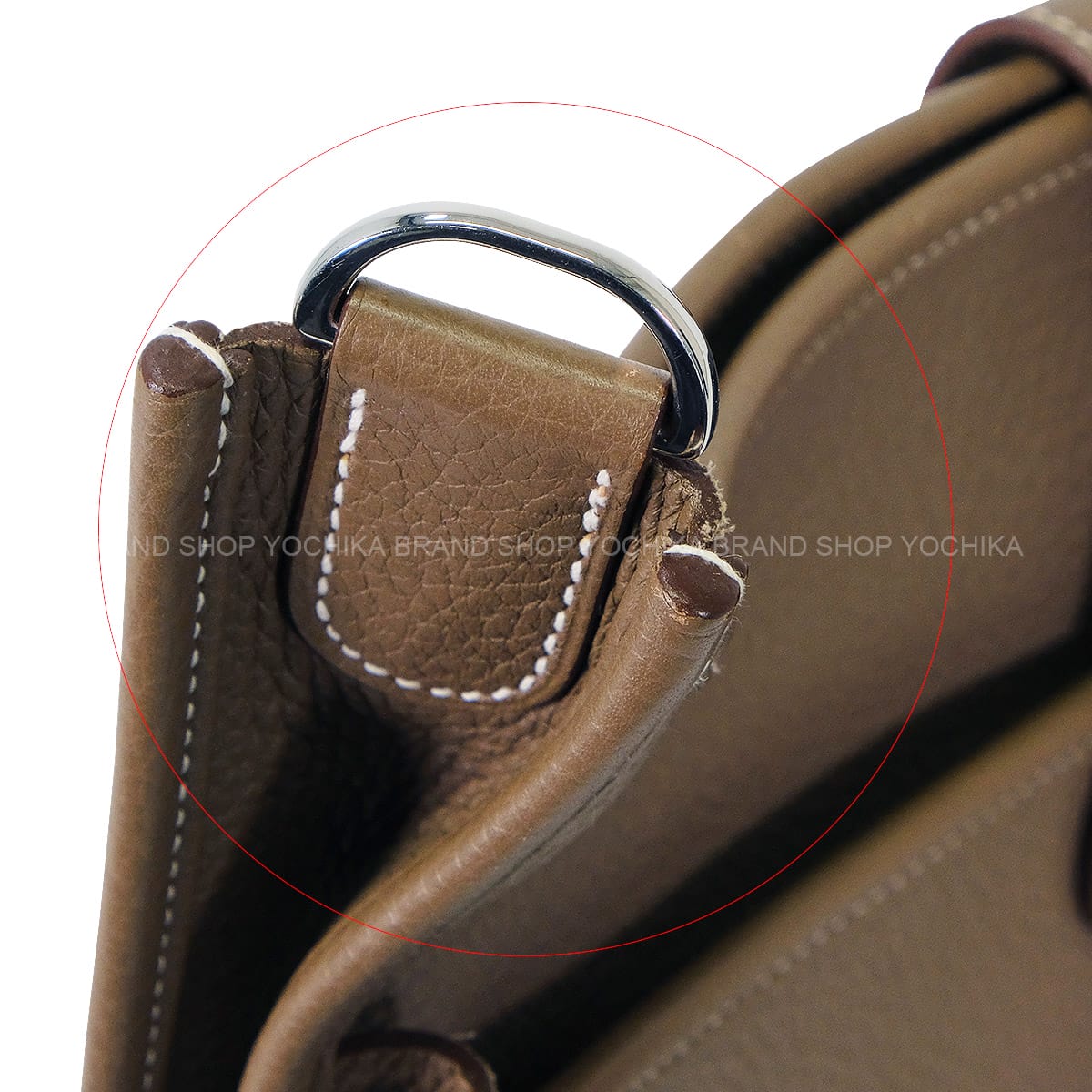 [Pre-loved] HERMES Shoulder bag Evelyne 29 PM Etoupe Taurillon Clemence Silver HW Stamp X[LIKE NEW][Authentic]
