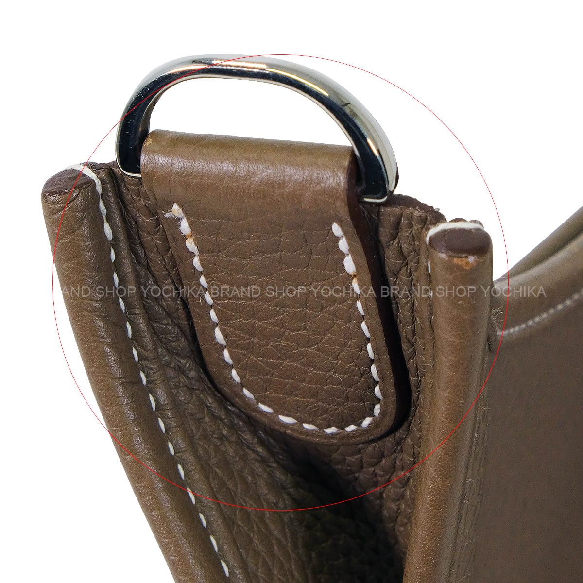 [Pre-loved] HERMES Shoulder bag Evelyne 29 PM Etoupe Taurillon Clemence Silver HW Stamp X[LIKE NEW][Authentic]