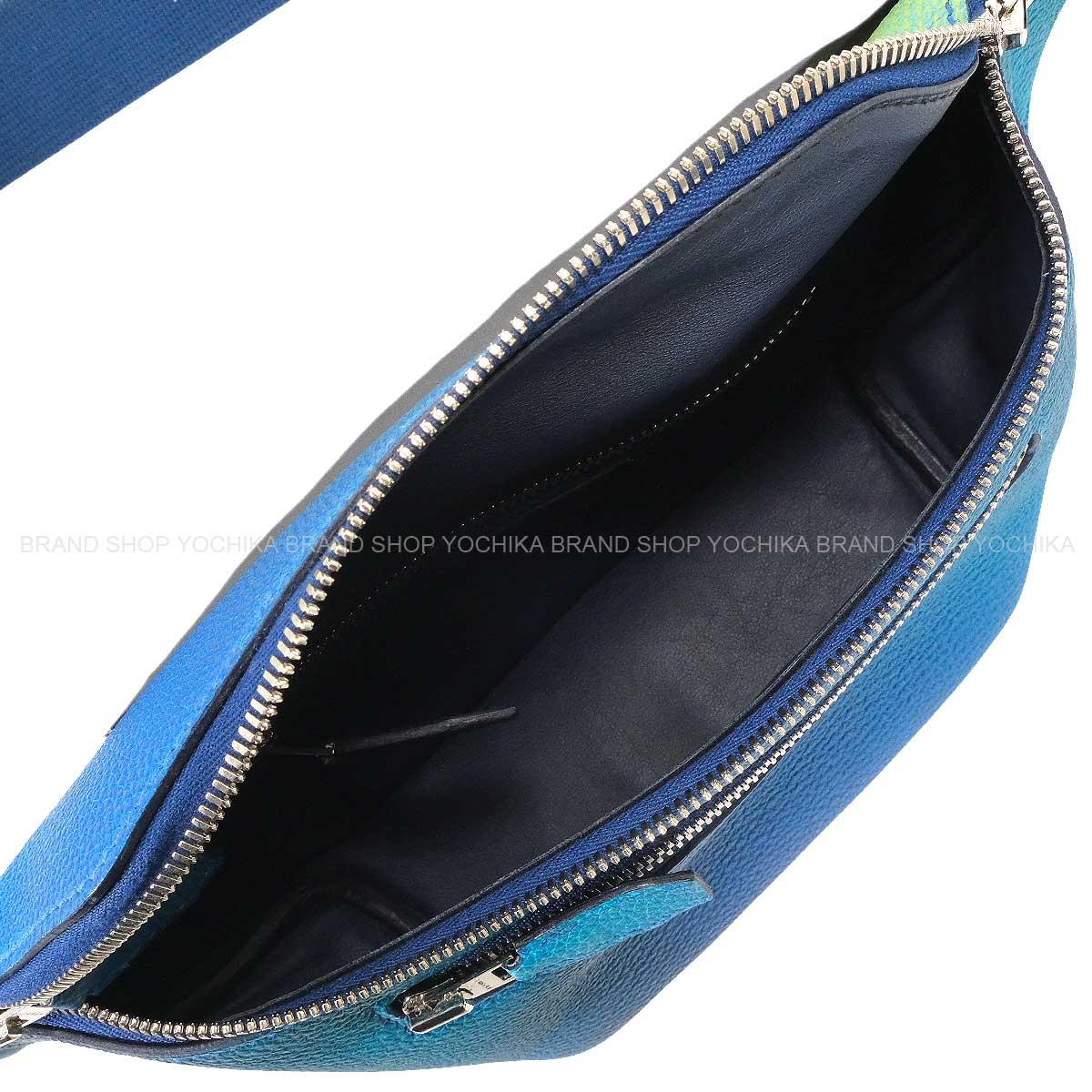 2019SSLimited HERMES Messenger bag Cityslide PM Cross Cosmos Gradation Bleu Nuit/Jaune de Naples Veau Togo Mat Silver HW Stamp D[EXCELLENT][Authentic]