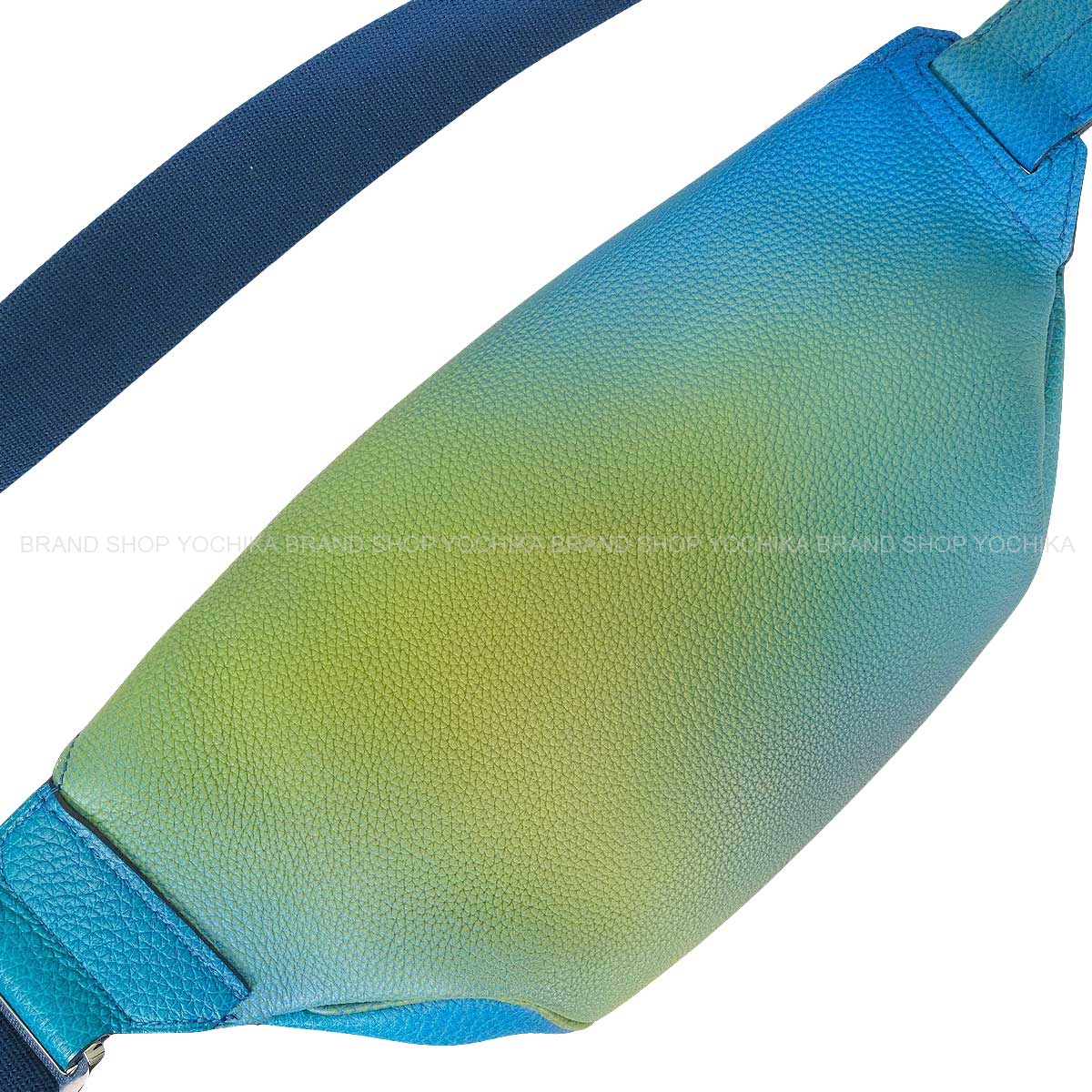 2019SSLimited HERMES Messenger bag Cityslide PM Cross Cosmos Gradation Bleu Nuit/Jaune de Naples Veau Togo Mat Silver HW Stamp D[EXCELLENT][Authentic]