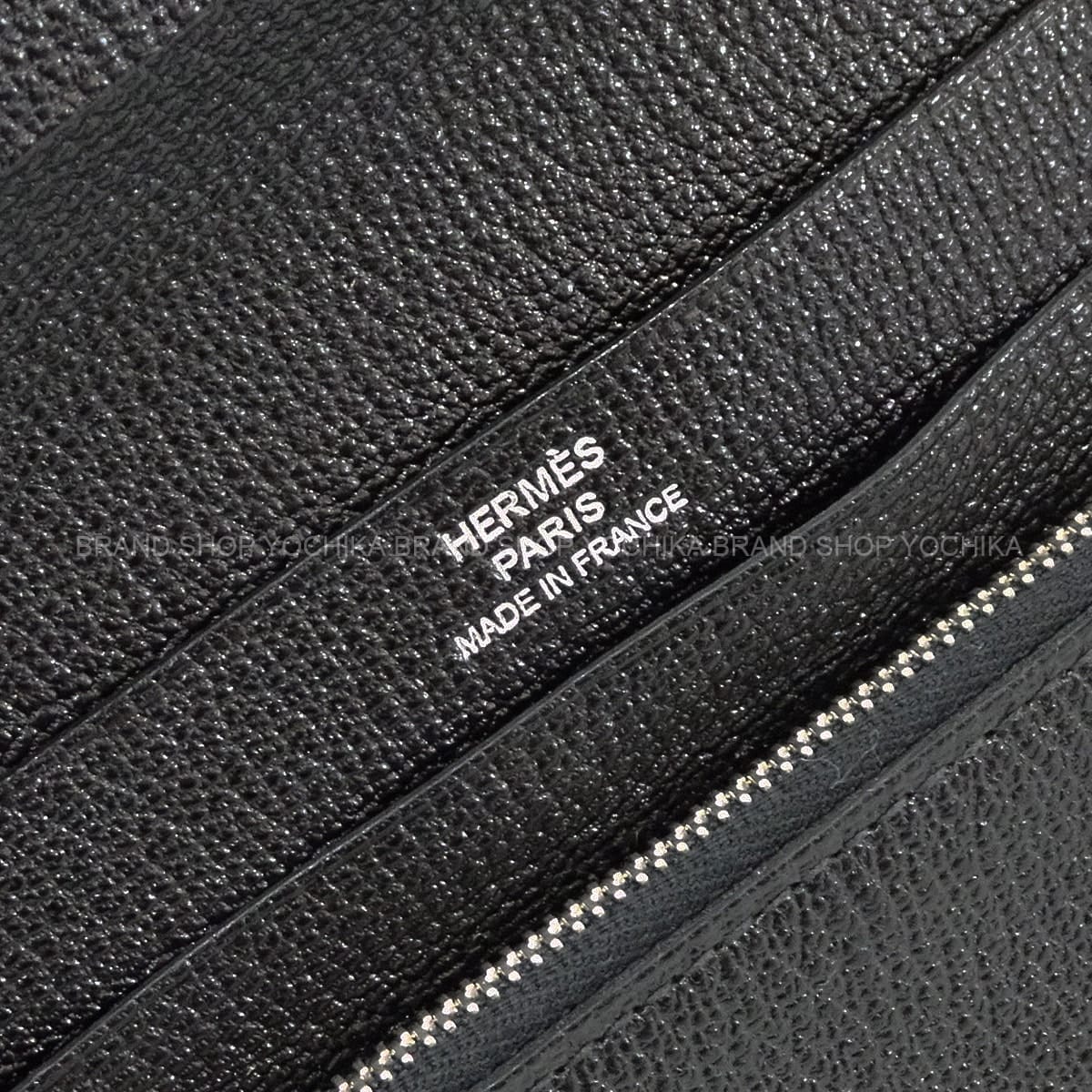 HERMES Travel Case Azap Combine Noir (Black) Veau Togo Stamp T[EXCELLENT][Authentic]