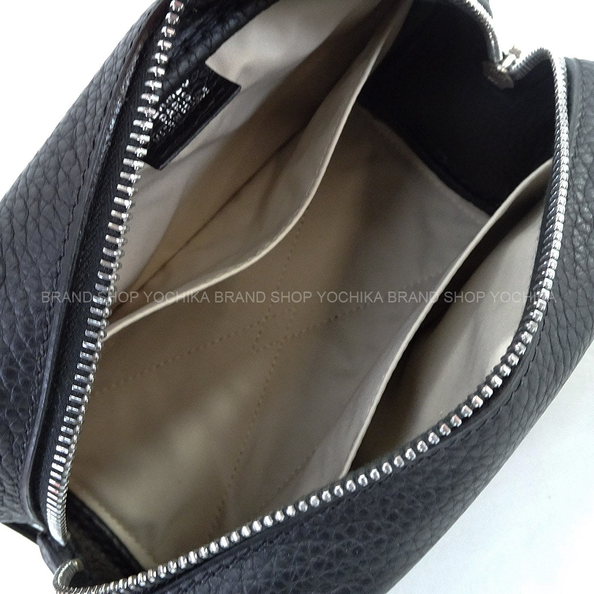HERMES Pouch Trousse Victoria II PM Noir (Black) Taurillon Clemence Silver HW Stamp □I[EXCELLENT][Authentic]