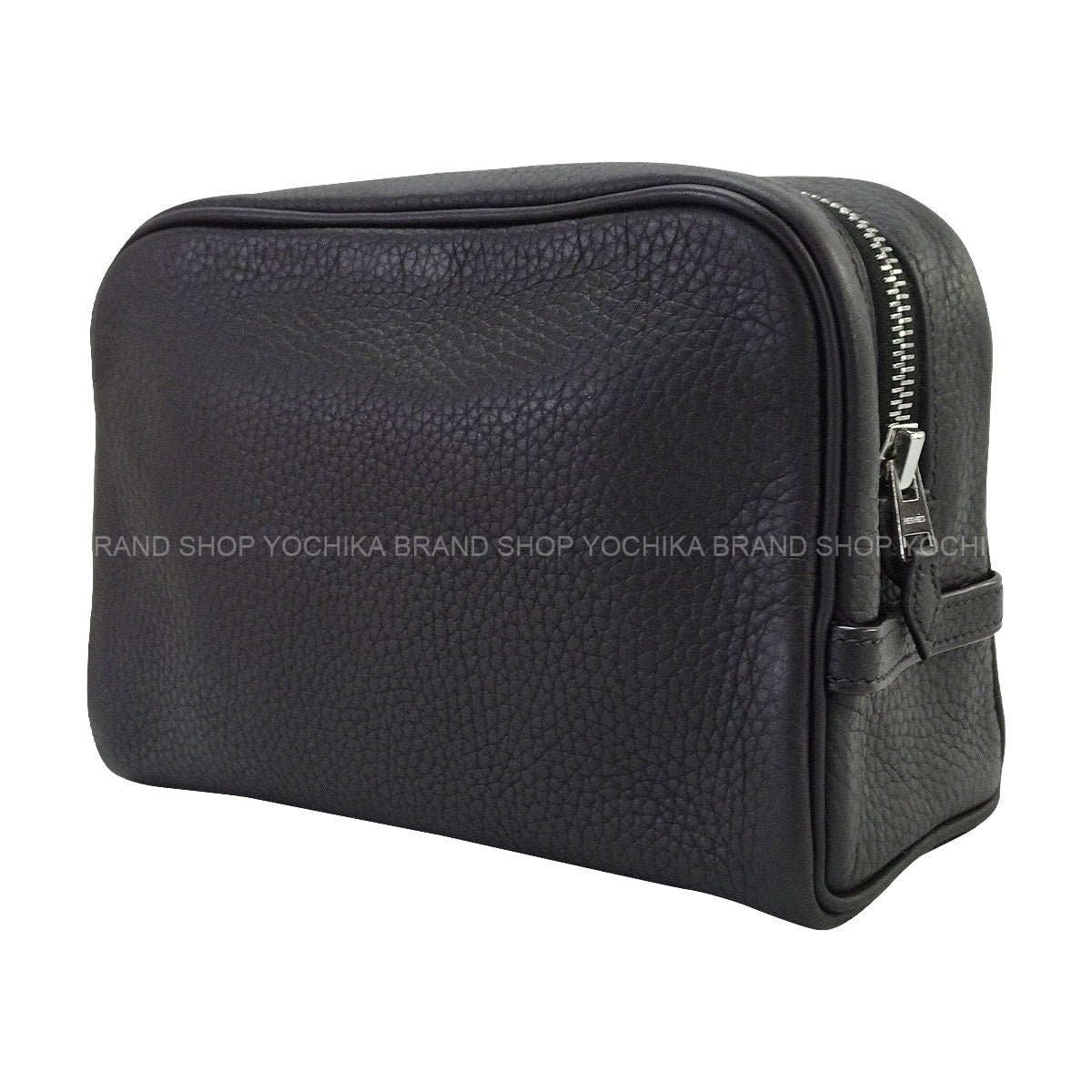 HERMES Pouch Trousse Victoria II PM Noir (Black) Taurillon Clemence Silver HW Stamp □I[EXCELLENT][Authentic]