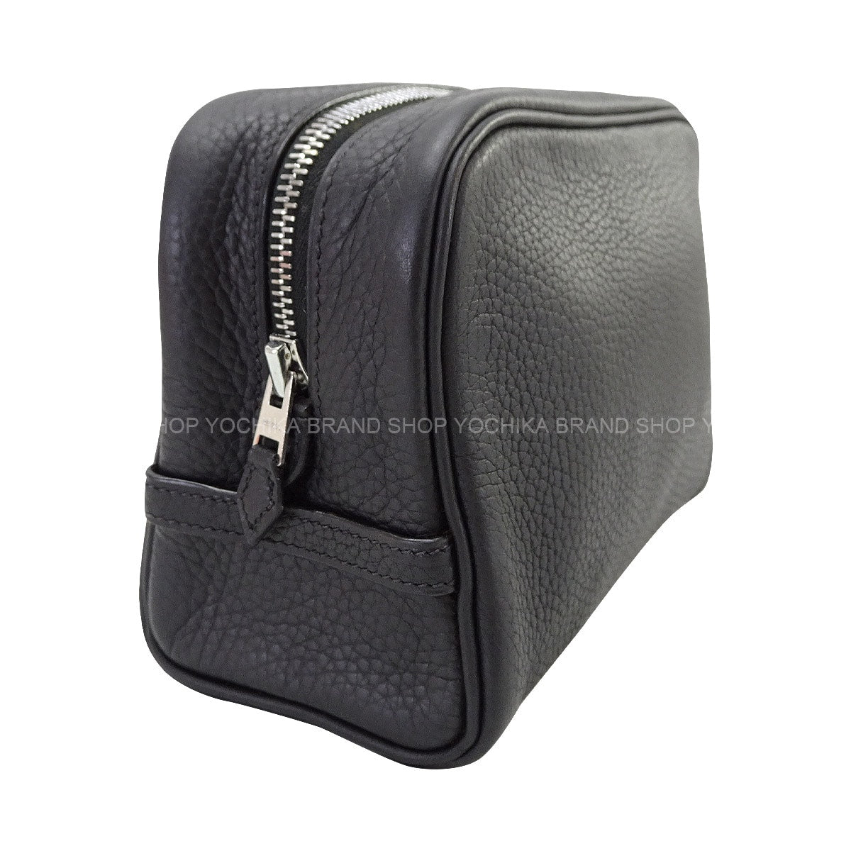 HERMES Pouch Trousse Victoria II PM Noir (Black) Taurillon Clemence Silver HW Stamp □I[EXCELLENT][Authentic]