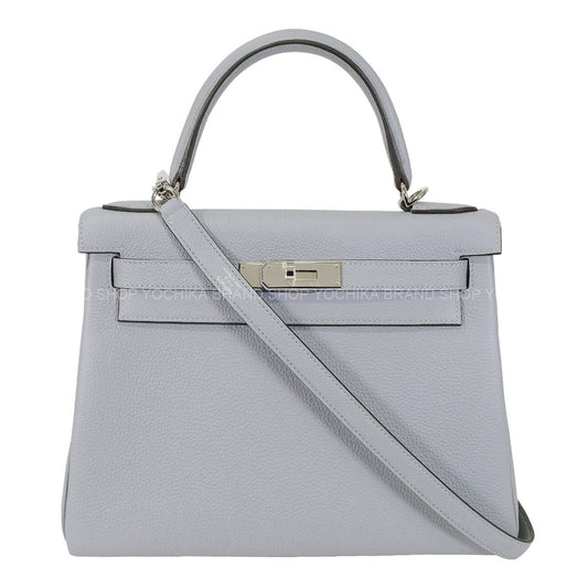 HERMES Shoulder bag Kelly28 Retourne Gris Pantin Veau Togo Silver HW Stamp K[BRAND NEW][Authentic]