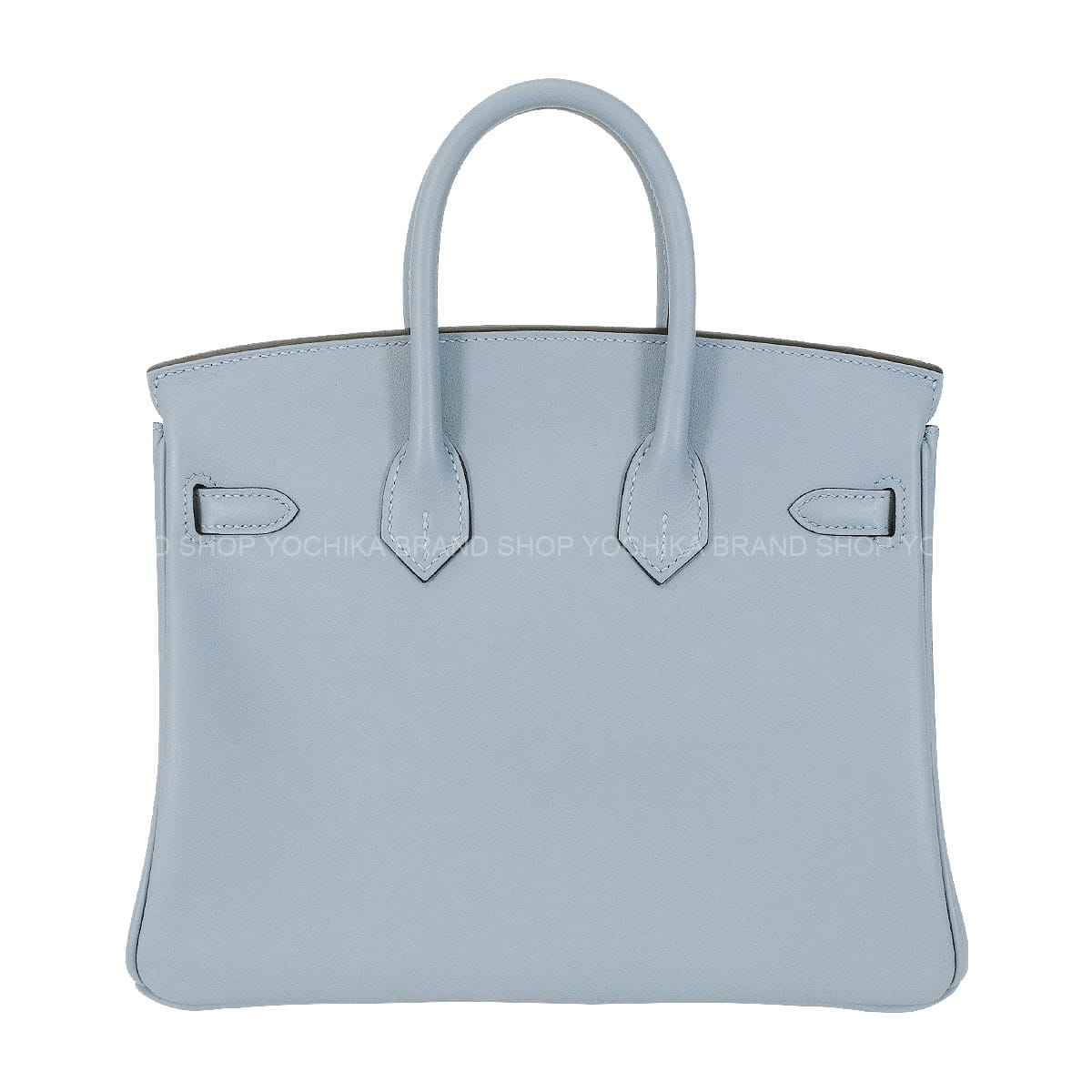 HERMES Handbag Birkin25 Bleu Lin Veau Swift Silver HW Stamp K[ALMOST NEW][Authentic]