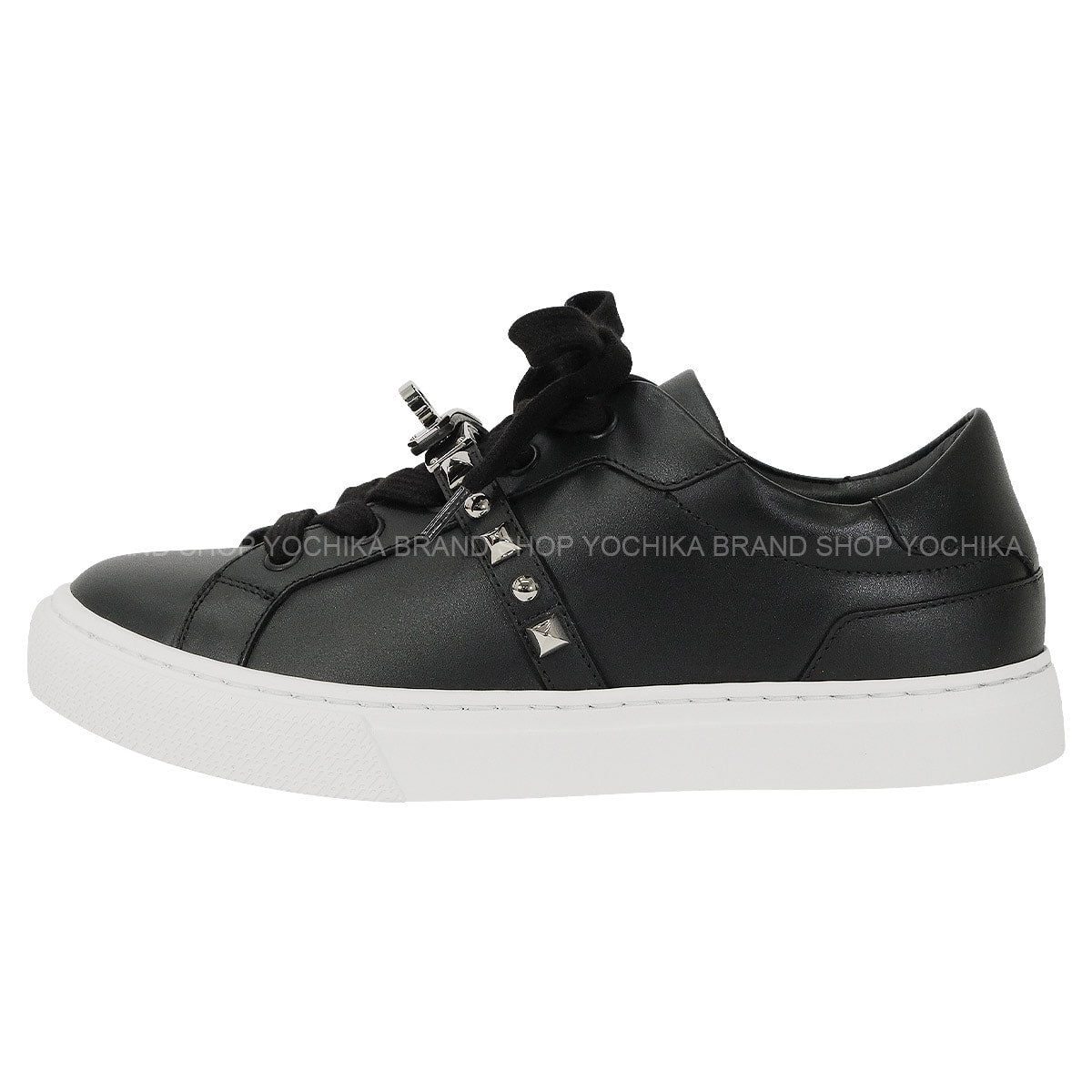 24/25 AW HERMES sneakers Day With Studs Noir (Black) Calf #36.5 Silver HW H242150Z[EXCELLENT][Authentic]