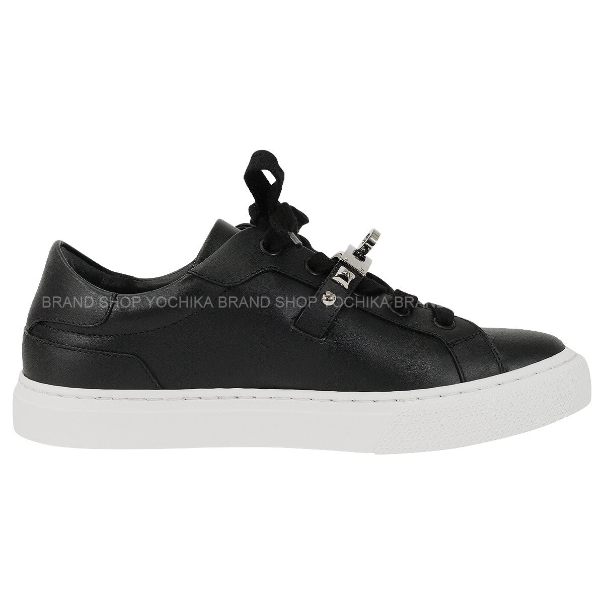 24/25 AW HERMES sneakers Day With Studs Noir (Black) Calf #36.5 Silver HW H242150Z[EXCELLENT][Authentic]