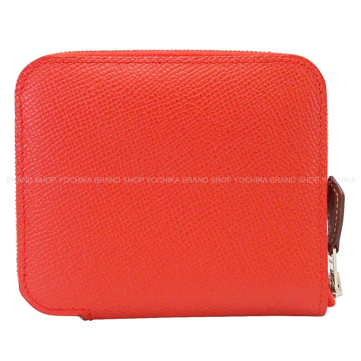 HERMES Bi-fold wallet Azap Silk'in Compact Della Cavalleria Rose Jaipur/Bleu Saphir/Pink Veau Epsom/Silk/Veau Barenia Silver HW Stamp B[EXCELLENT][Authentic]