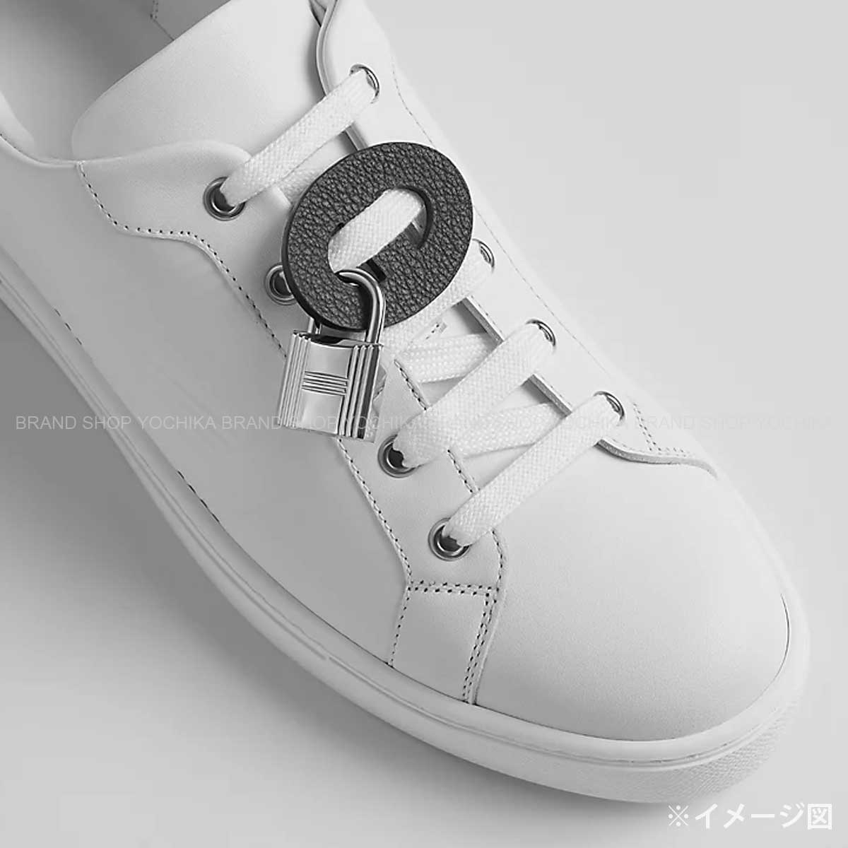 HERMES Petit H Maillon Enchainee Cadenas Rose Jaipur/Orange Veau Togo/Chevre Mysore Silver HW[EXCELLENT][Authentic]