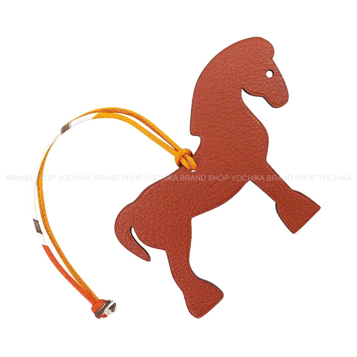 HERMES bag charm Petit H Cheval Hermy Ebene/Cuivre Veau Togo/Chevre Mysore[EXCELLENT][Authentic]