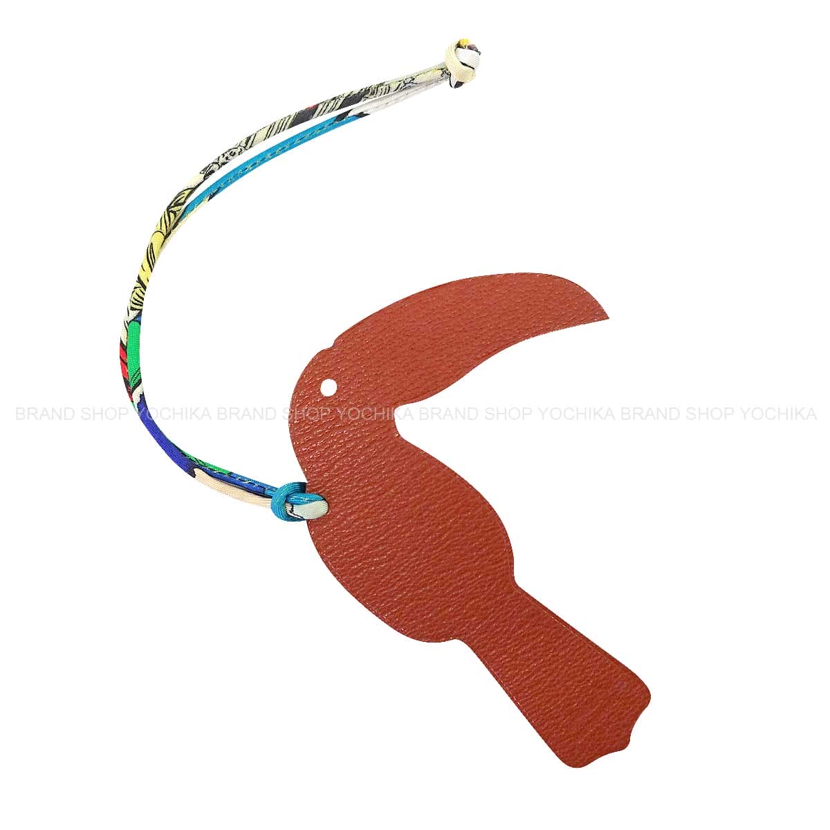 HERMES bag charm Petit H Toucan Malachite/Cuivre Veau Togo/Chevre Mysore[EXCELLENT][Authentic]