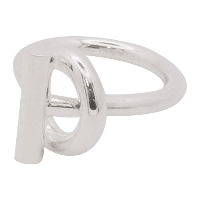 HERMES ring Echappee MM Silver Silver925 (SV925 Ag925) #53[EXCELLENT][Authentic]
