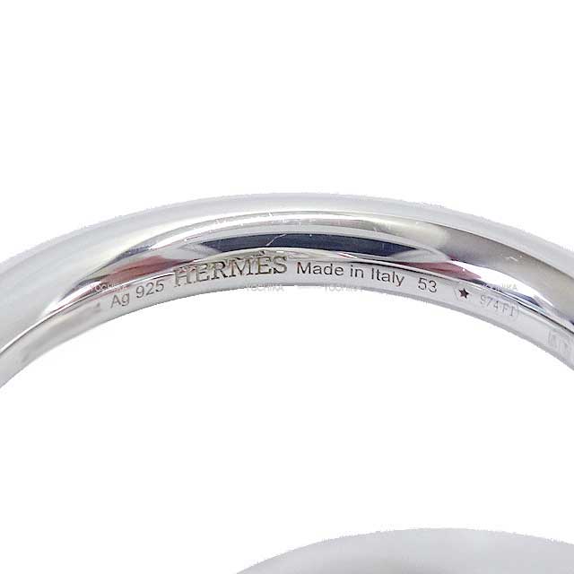 HERMES ring Echappee MM Silver Silver925 (SV925 Ag925) #53[EXCELLENT][Authentic]