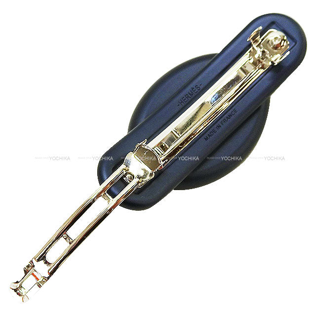 HERMES barretter Tri Millon PM Navy Aluminum[BRAND NEW][Authentic]