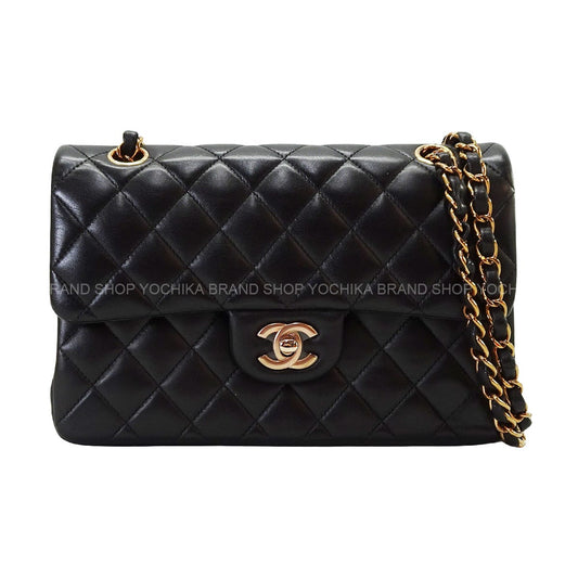 [Pre-loved] CHANEL Shoulder bag Chain Matelasse 23 W flap Noir (Black) Lambskin Rose Gold HW A01113[LIKE NEW][Authentic]