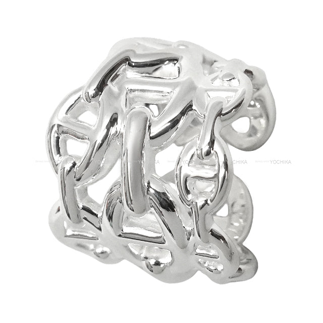 HERMES ring Chaine D'ancre Enchainee GM Silver Silver925 (SV925 Ag925) #54[EXCELLENT][Authentic]