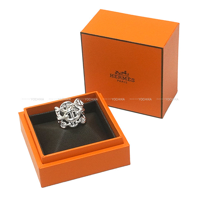 HERMES ring Chaine D'ancre Enchainee GM Silver Silver925 (SV925 Ag925) #54[EXCELLENT][Authentic]