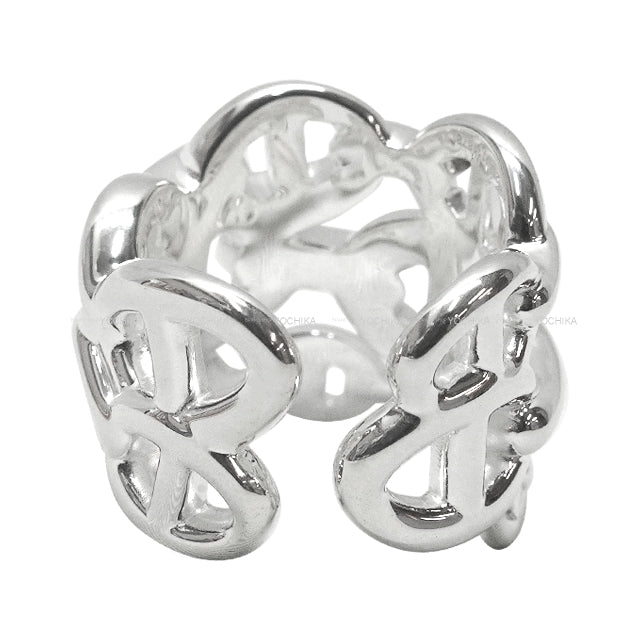 HERMES ring Chaine D'ancre Enchainee GM Silver Silver925 (SV925 Ag925) #54[EXCELLENT][Authentic]