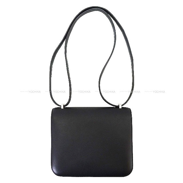 [Pre-loved] HERMES Shoulder bag Constance 3 18 Miroir Dancing Flower Noir (Black) Veau Swift Silver HW Stamp W[LIKE NEW][Authentic]