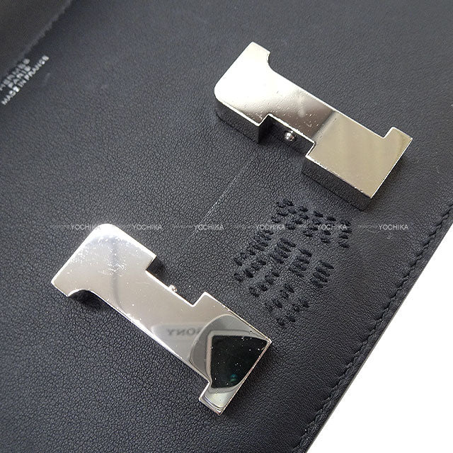 [Pre-loved] HERMES Shoulder bag Constance 3 18 Miroir Dancing Flower Noir (Black) Veau Swift Silver HW Stamp W[LIKE NEW][Authentic]