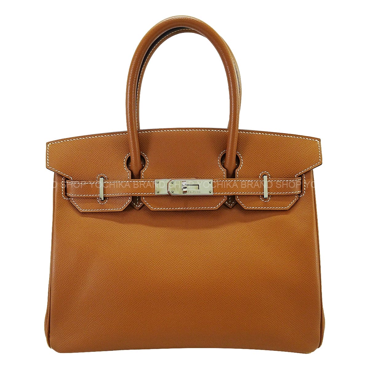 [Pre-loved] HERMES Handbag Birkin30 Gold Veau Epsom Silver HW Stamp □N[USED A][Authentic]