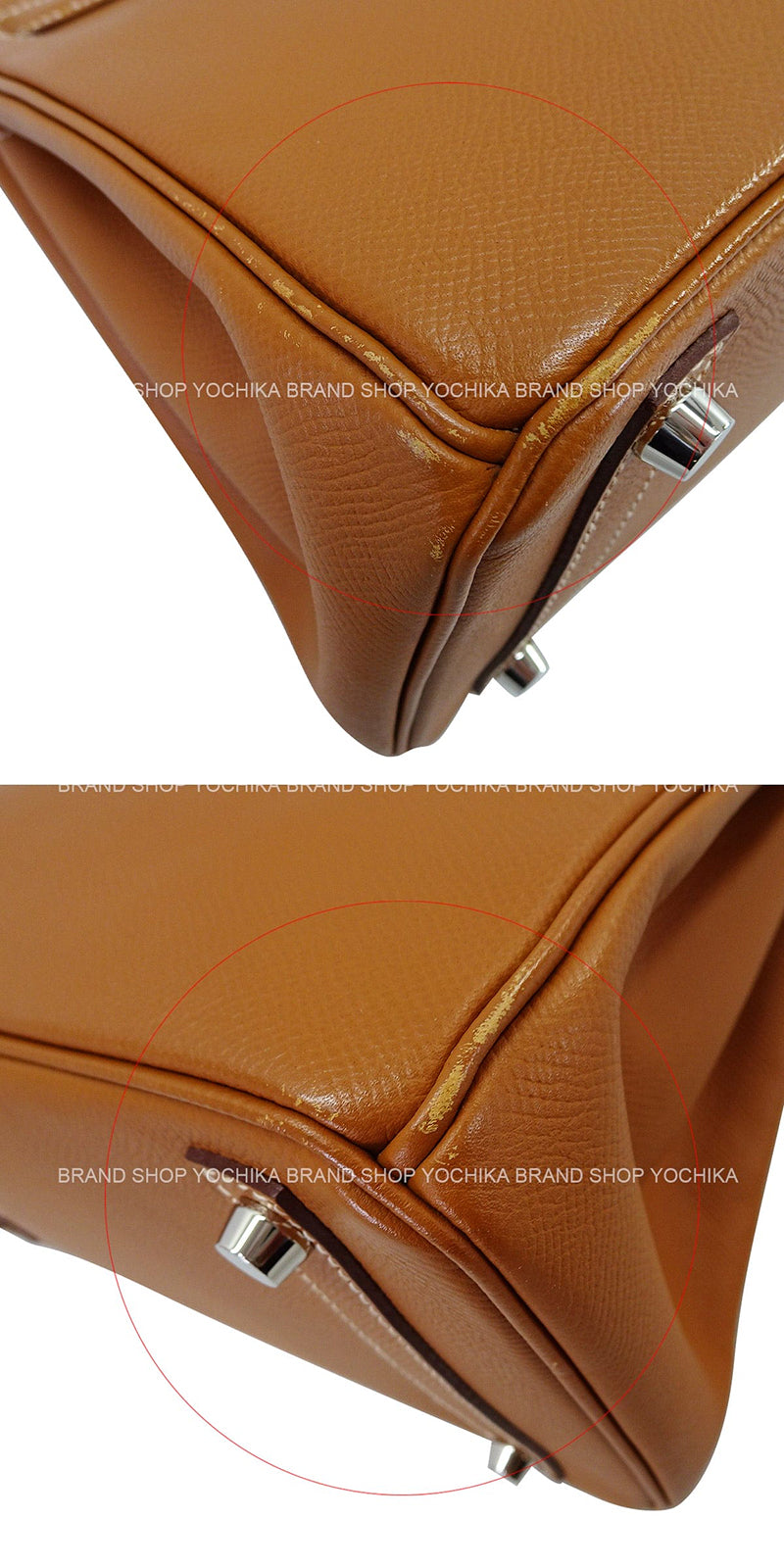 [Pre-loved] HERMES Handbag Birkin30 Gold Veau Epsom Silver HW Stamp □N[USED A][Authentic]