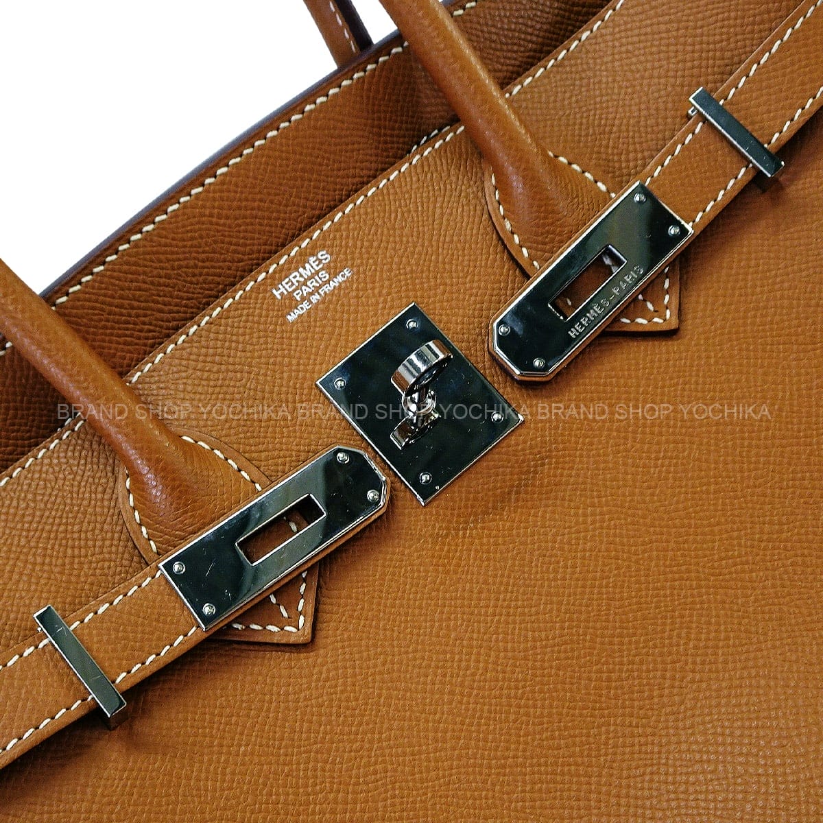 [Pre-loved] HERMES Handbag Birkin30 Gold Veau Epsom Silver HW Stamp □N[USED A][Authentic]