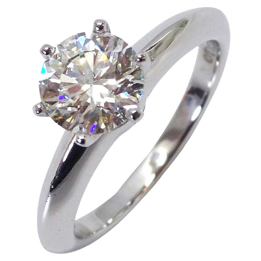 [Pre-loved] TIFFANY&Co. ring Solitaire Tiffany Setting Engagement Ring VS1 PT950/Diamond1.09CT #51[LIKE NEW][Authentic]