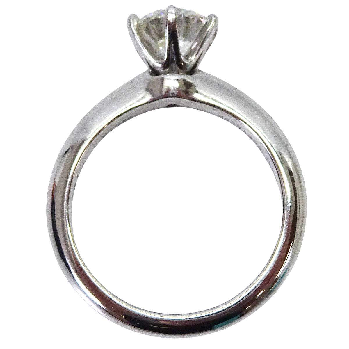 [Pre-loved] TIFFANY&Co. ring Solitaire Tiffany Setting Engagement Ring VS1 PT950/Diamond1.09CT #51[LIKE NEW][Authentic]