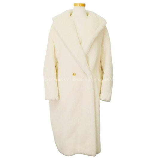 [Pre-loved] MAX MARA Permanent Collection Tedgirl Teddy Bear Icon Coat Blanc (White) Alpaca/Wool/Silk #XS[LIKE NEW][Authentic]