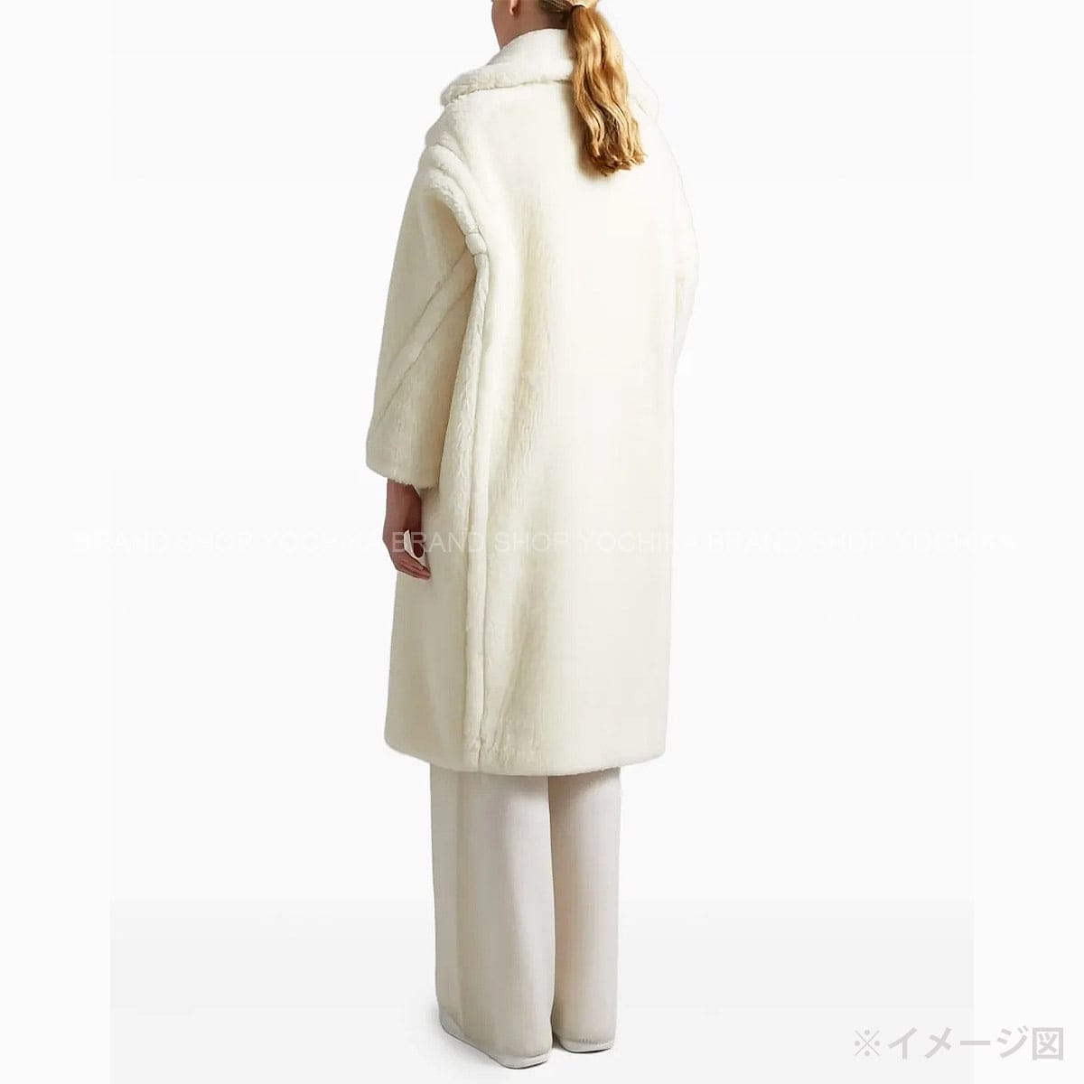 [Pre-loved] MAX MARA Permanent Collection Tedgirl Teddy Bear Icon Coat Blanc (White) Alpaca/Wool/Silk #XS[LIKE NEW][Authentic]