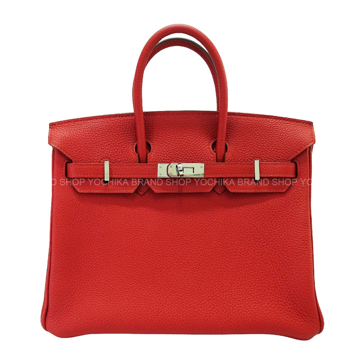 [Pre-loved] HERMES Handbag Birkin25 Vermillon Veau Togo Silver HW Stamp T[LIKE NEW][Authentic]