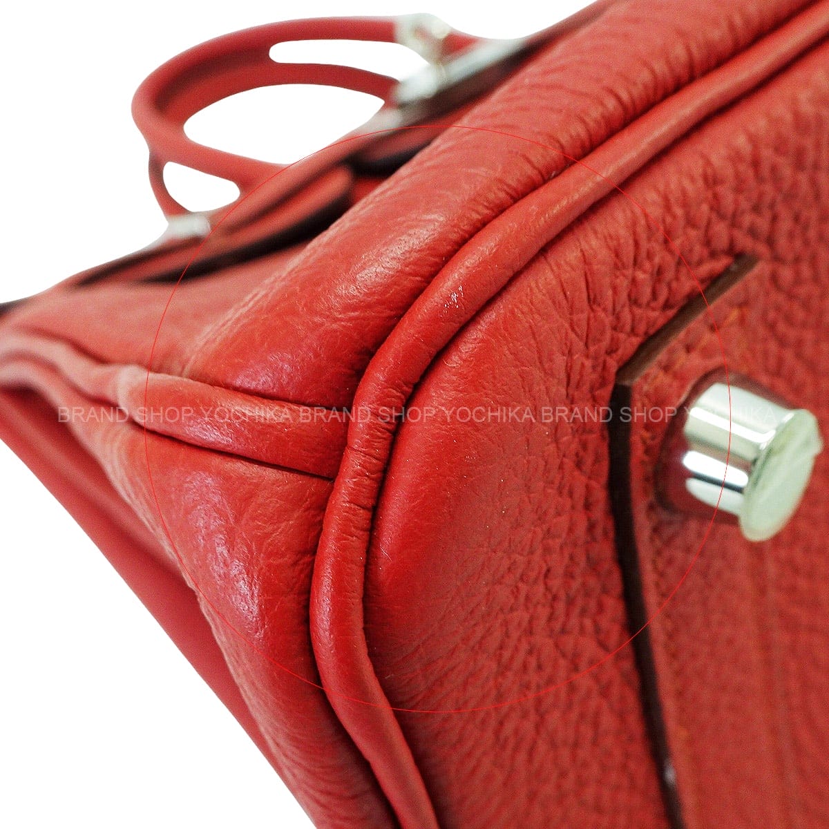[Pre-loved] HERMES Handbag Birkin25 Vermillon Veau Togo Silver HW Stamp T[LIKE NEW][Authentic]