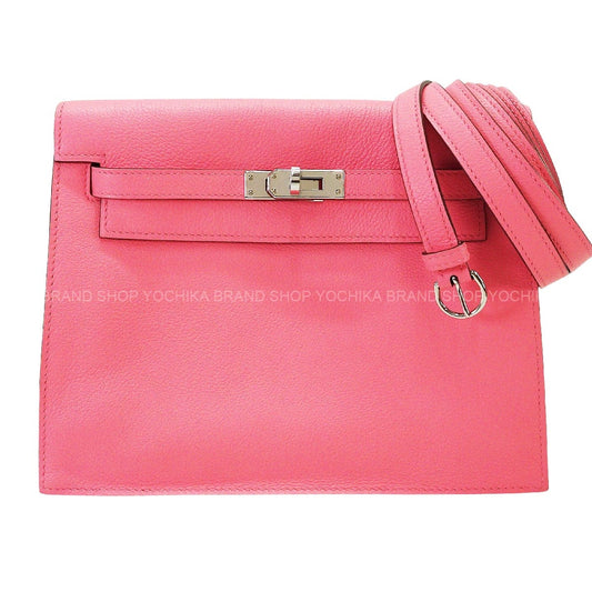 [Pre-loved] HERMES Shoulder bag Kelly Danse Rose D'ete Evercolor Silver HW Stamp Y[LIKE NEW][Authentic]